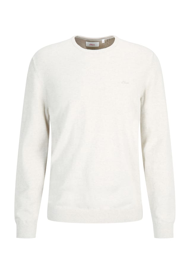 Тонкий вязаный свитер с круглым вырезом S.Oliver, белый
Тонкий вязаный свитер с круглым вырезом S.Oliver, белый