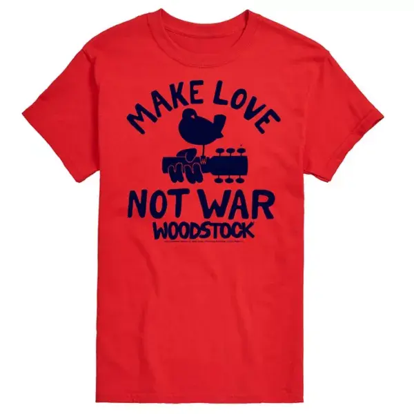 Мужская футболка Woodstock с принтом «Занимайтесь любовью, а не войной» Licensed Character, красный
Мужская футболка Woodstock с принтом «Занимайтесь любовью, а не войной» Licensed Character, красный