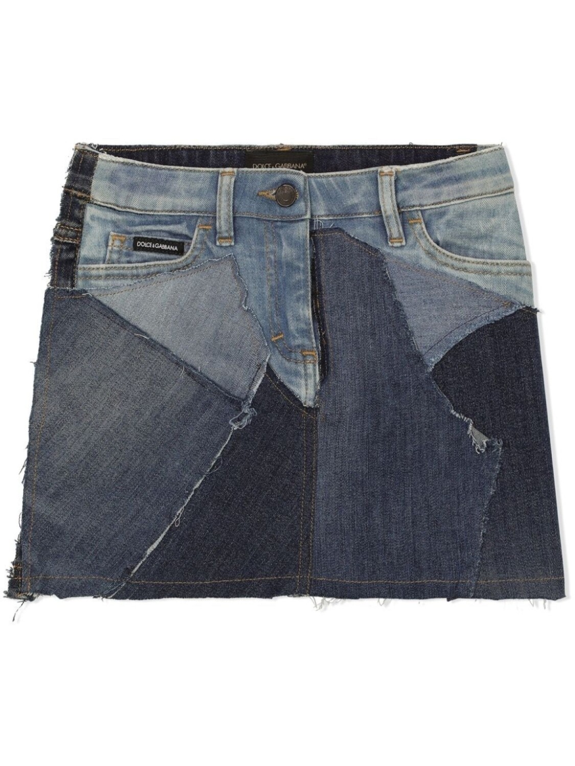 Dolce & Gabbana джинсовая юбка мини в технике пэчворк, синий
Dolce & Gabbana джинсовая юбка мини в технике пэчворк, синий