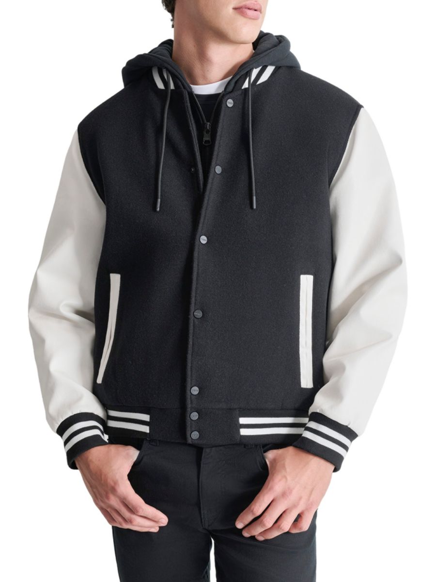 Университетская куртка с капюшоном DKNY, черный
Университетская куртка с капюшоном DKNY, черный