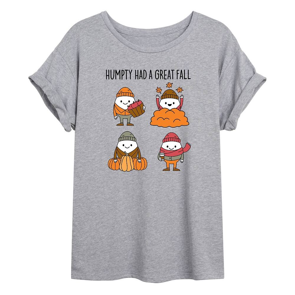 Осенняя футболка большого размера с рисунком Humpty Dumpty для юниоров Licensed Character, серый
Осенняя футболка большого размера с рисунком Humpty Dumpty для юниоров Licensed Character, серый