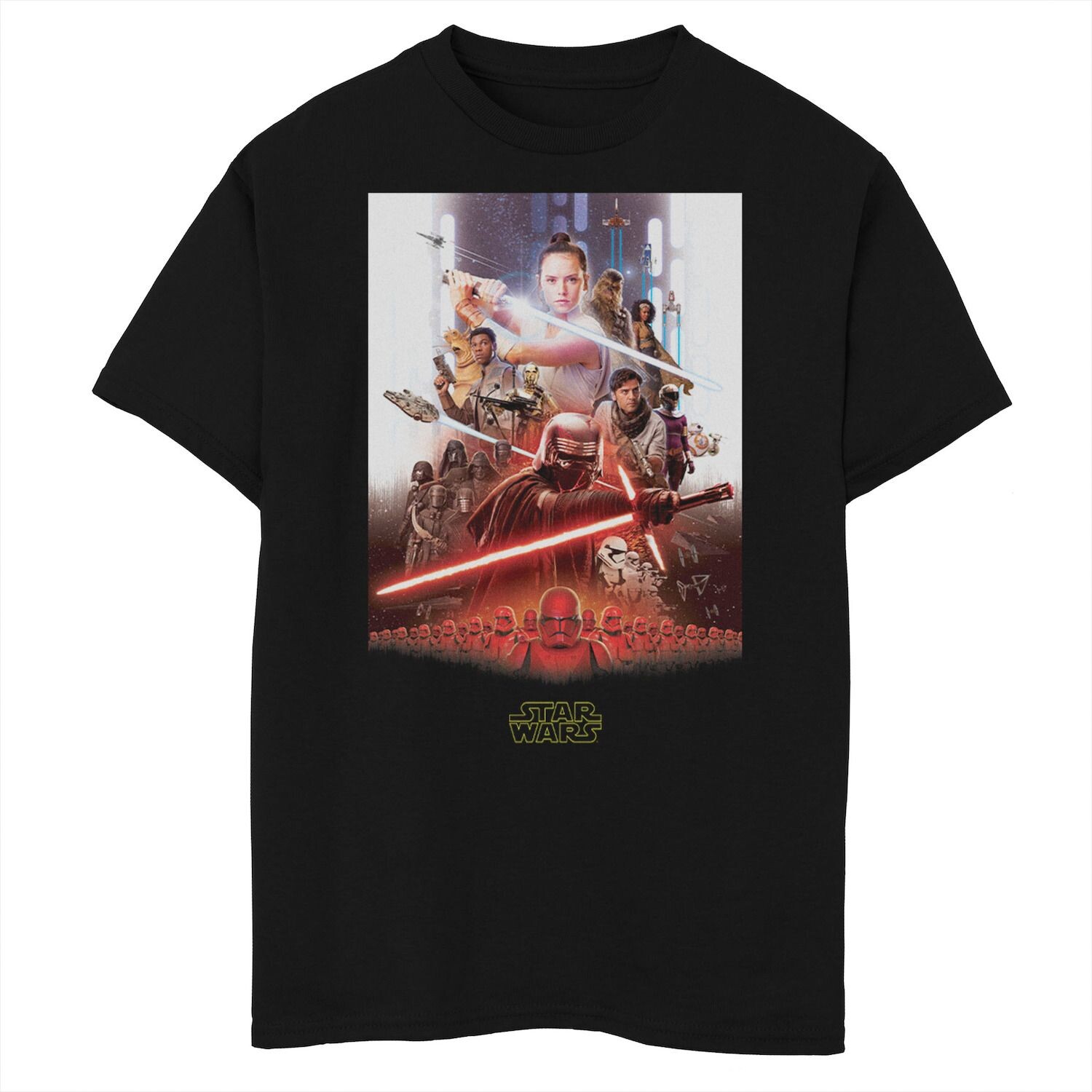 Футболка с эпическим плакатом и графикой для мальчиков 8–20 лет «Звездные войны: Скайуокер. Восхождение» Licensed Character, черный
Футболка с эпическим плакатом и графикой для мальчиков 8–20 лет «Звездные войны: Скайуокер. Восхождение» Licensed Character, черный