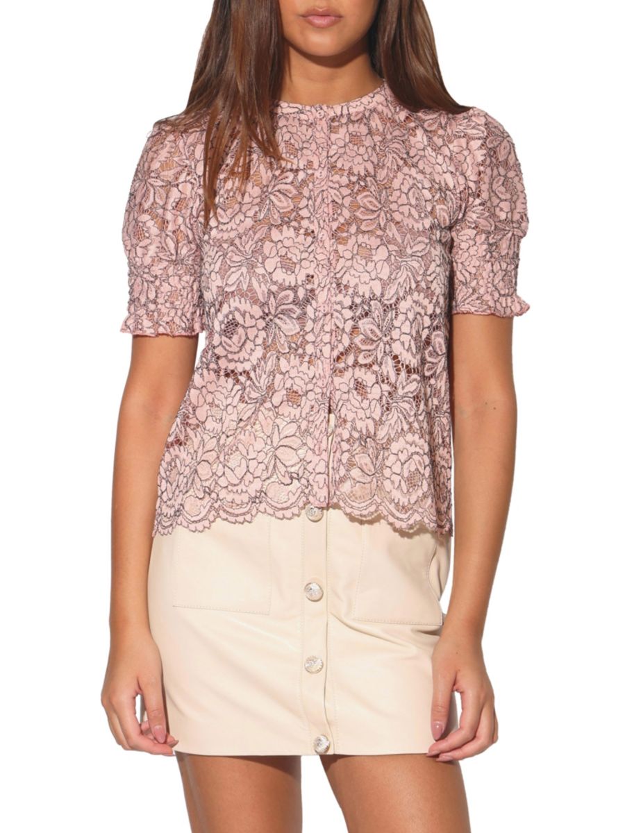 Кружевной топ Amira с пуговицами спереди Walter Baker, цвет Pink Multicolor
Кружевной топ Amira с пуговицами спереди Walter Baker, цвет Pink Multicolor