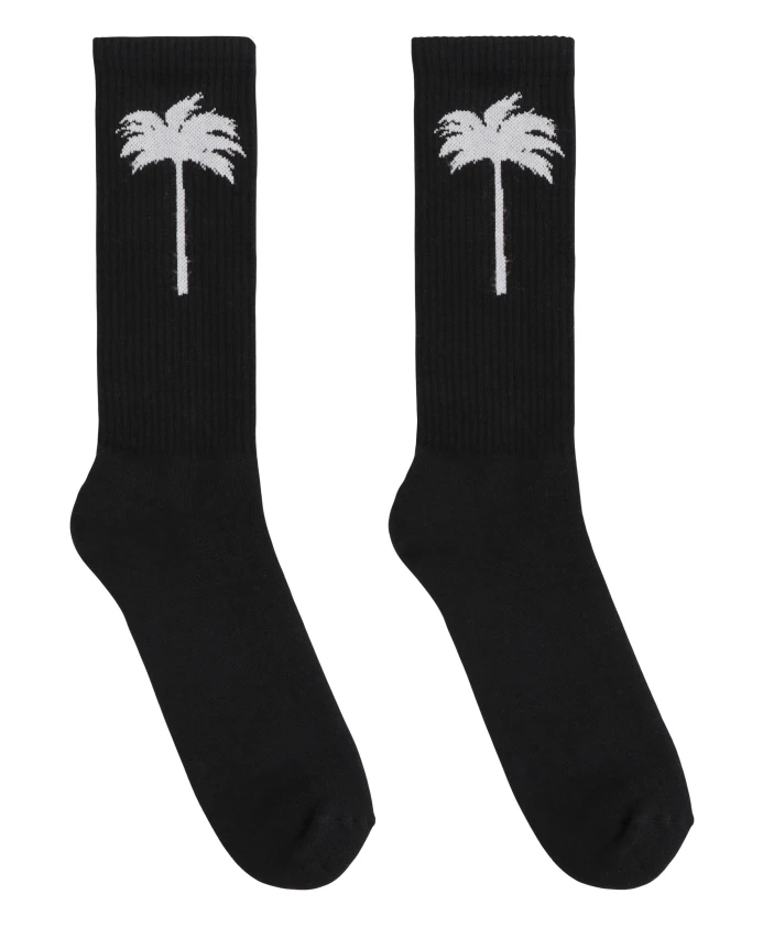 Носки из смесовой хлопковой ткани. Palm Angels, черный
Носки из смесовой хлопковой ткани. Palm Angels, черный
