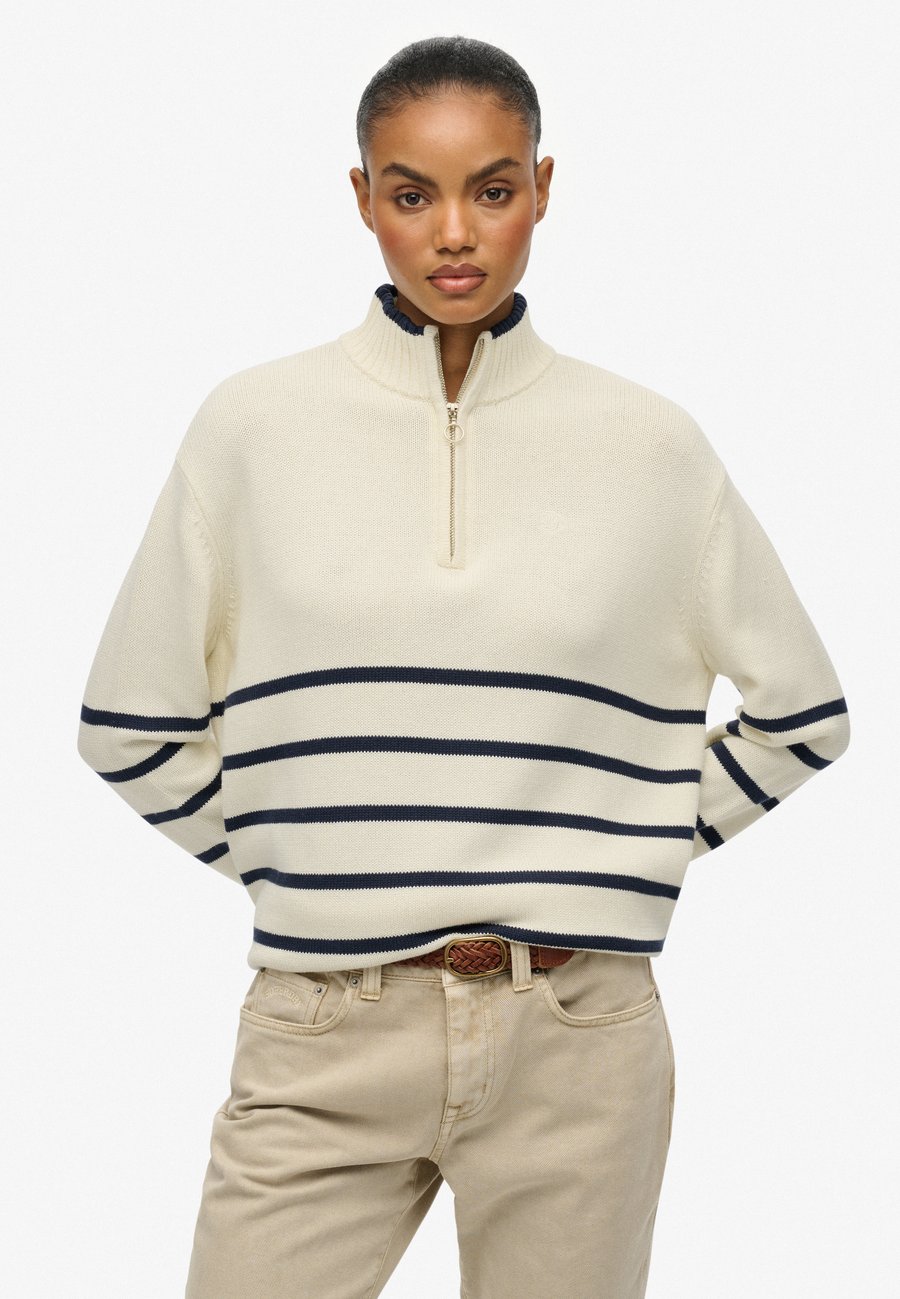Джемпер Superdry & Co HALF ZIP, Off White Richest Navy Stripe/White
Джемпер Superdry & Co HALF ZIP, Off White Richest Navy Stripe/White