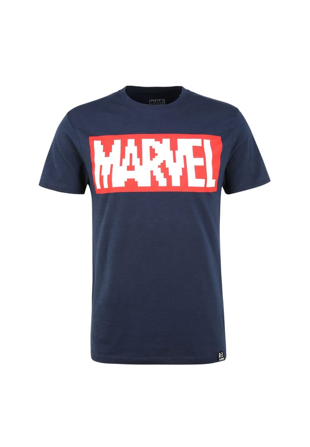 Футболка с пиксельным логотипом Marvel темно-синего цвета с крутым принтом Marvel Re:Covered, синий
Футболка с пиксельным логотипом Marvel темно-синего цвета с крутым принтом Marvel Re:Covered, синий