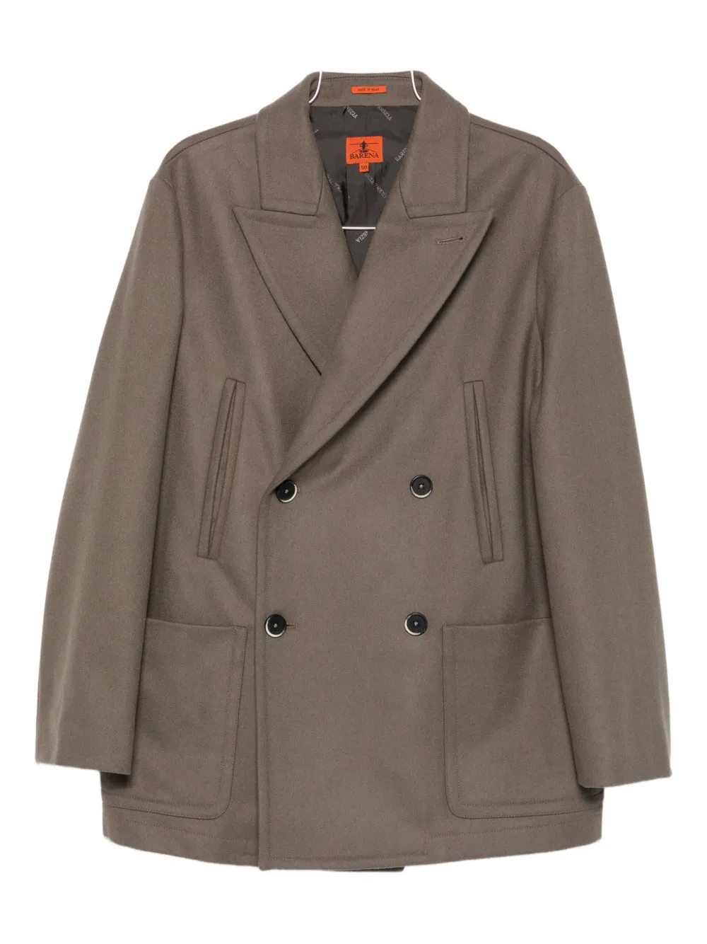 Двубортный пиджак с накладными карманами Barena, коричневый
Двубортный пиджак с накладными карманами Barena, коричневый