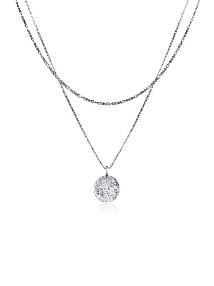 KUZZOI Колье из серебра 925 пробы с геометрическим узором и черным диском
KUZZOI Колье из серебра 925 пробы с геометрическим узором и черным диском