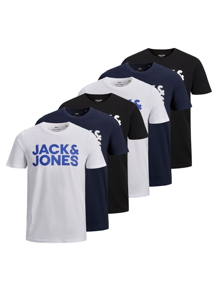 Футболка Jack & Jones T-Shirt 6er Pack, цвет Schwarz/Weiß/Marineblau
Футболка Jack & Jones T-Shirt 6er Pack, цвет Schwarz/Weiß/Marineblau