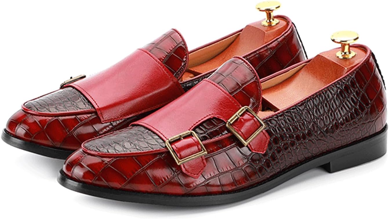 Мужские лоферы с двойной пряжкой Monk Strap, кожаные, деловые и повседневные, удобные, стильные мужские туфли Aceptolcom, красный
Мужские лоферы с двойной пряжкой Monk Strap, кожаные, деловые и повседневные, удобные, стильные мужские туфли Aceptolcom, красный