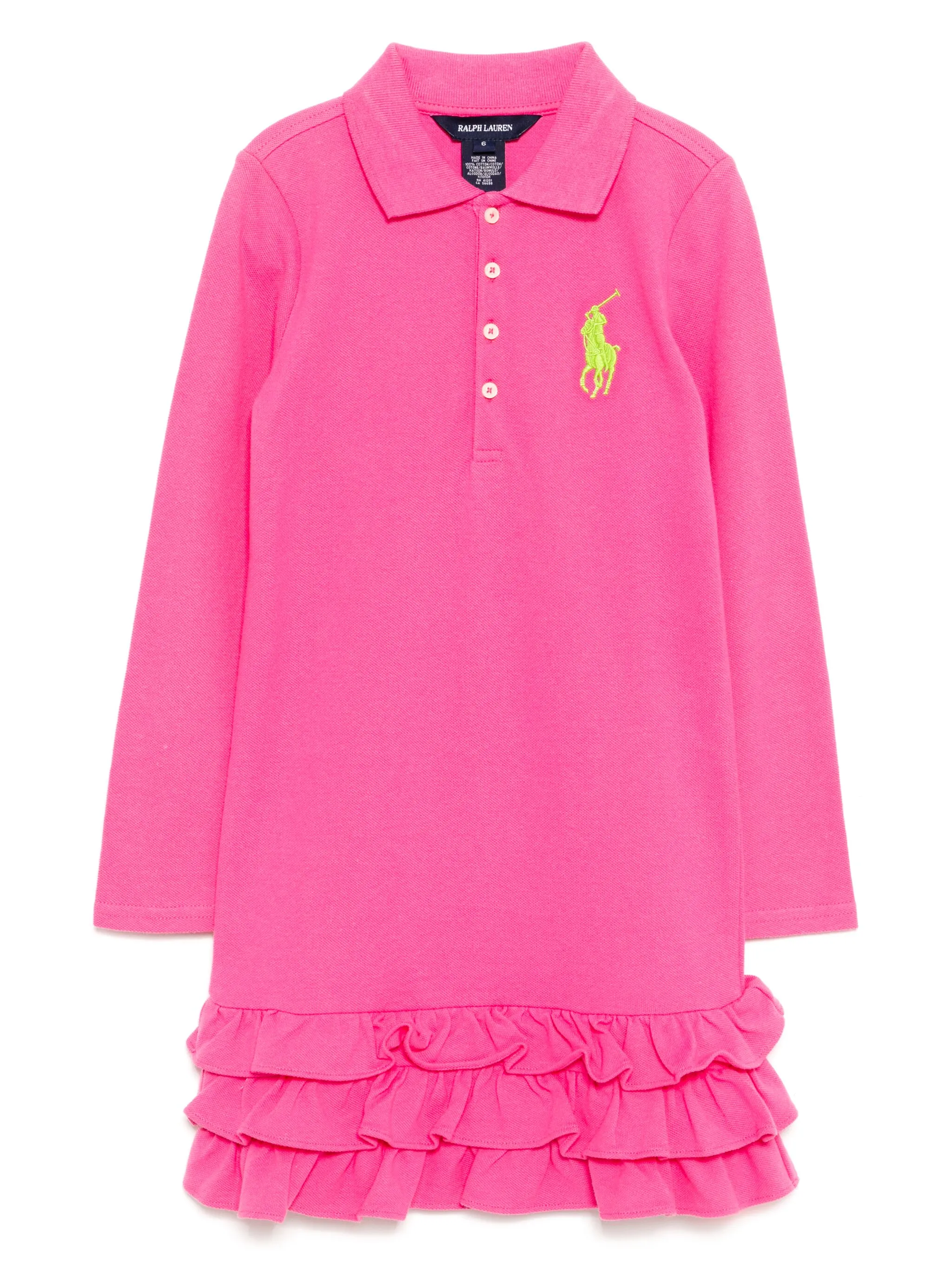 Платье с воротником поло и вышитым логотипом Polo Ralph Lauren Kids, розовый
Платье с воротником поло и вышитым логотипом Polo Ralph Lauren Kids, розовый