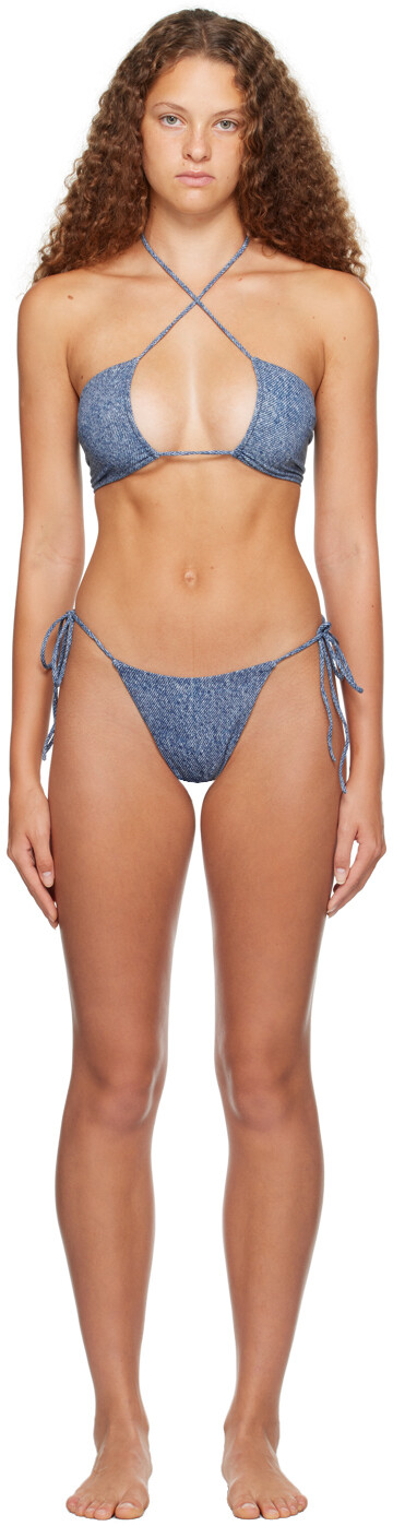 Синий бикини-топ с завязками Magda Butrym
Синий бикини-топ с завязками Magda Butrym