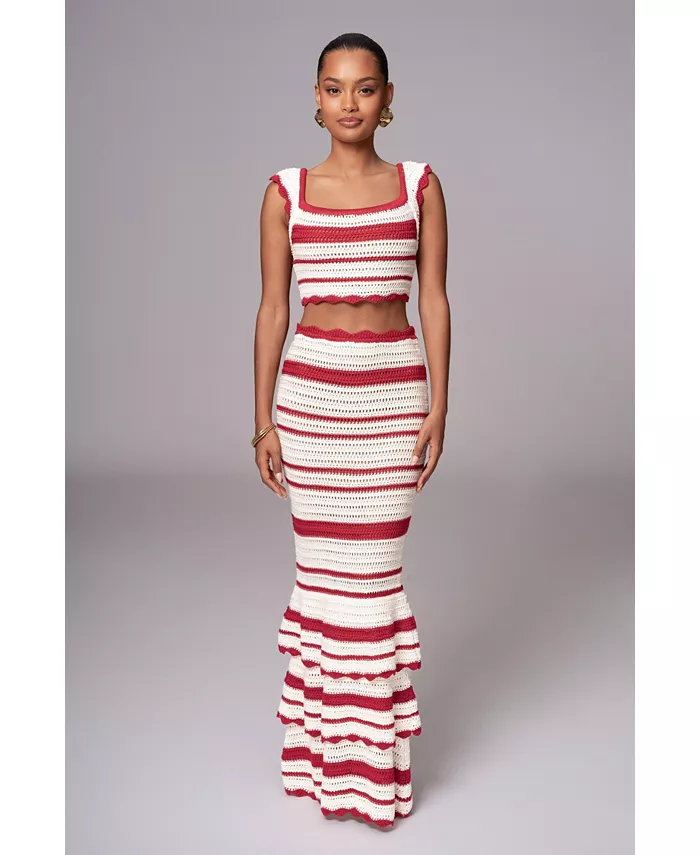 Женский комплект с юбкой Corazon и рюшами JLUXLABEL, красный
Женский комплект с юбкой Corazon и рюшами JLUXLABEL, красный