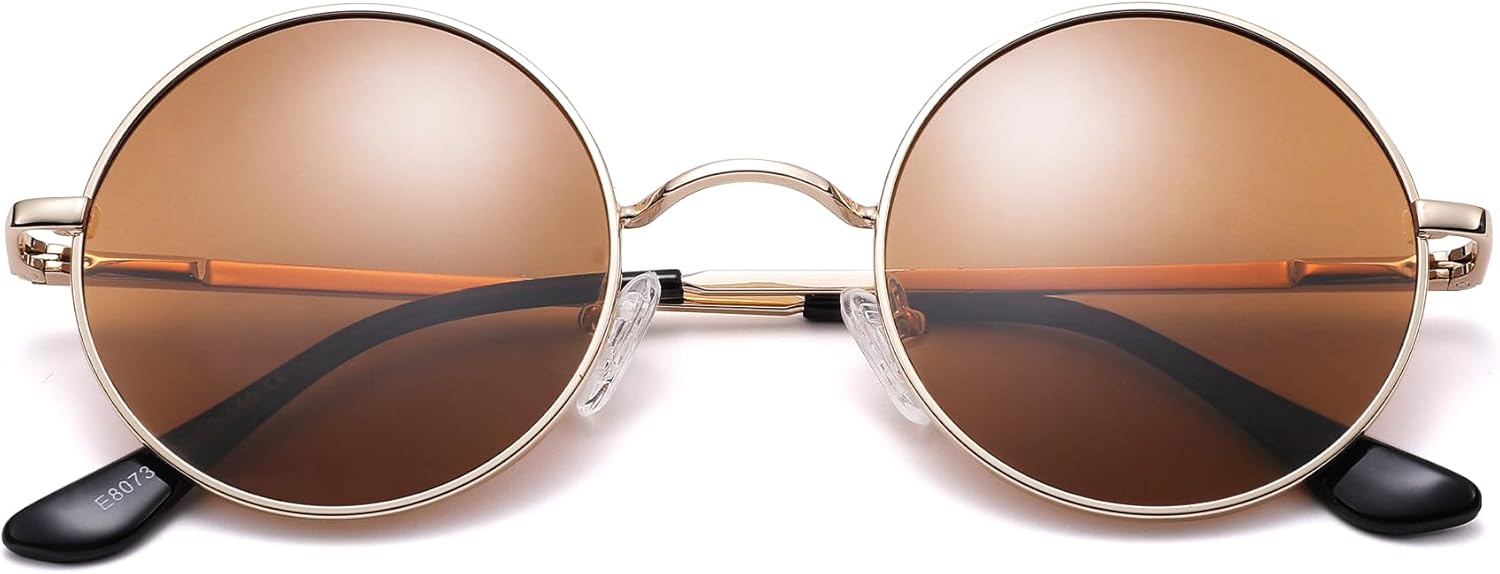 Солнцезащитные очки Pro Acme Small Round Polarized Sunglasses для мужчин и женщин, в стиле ретро, металлические, в стиле хиппи, с защитой от УФ-излучения UV400, G5 - Gold Frame/Brown Lens
Солнцезащитные очки Pro Acme Small Round Polarized Sunglasses для мужчин и женщин, в стиле ретро, металлические, в стиле хиппи, с защитой от УФ-излучения UV400, G5 - Gold Frame/Brown Lens