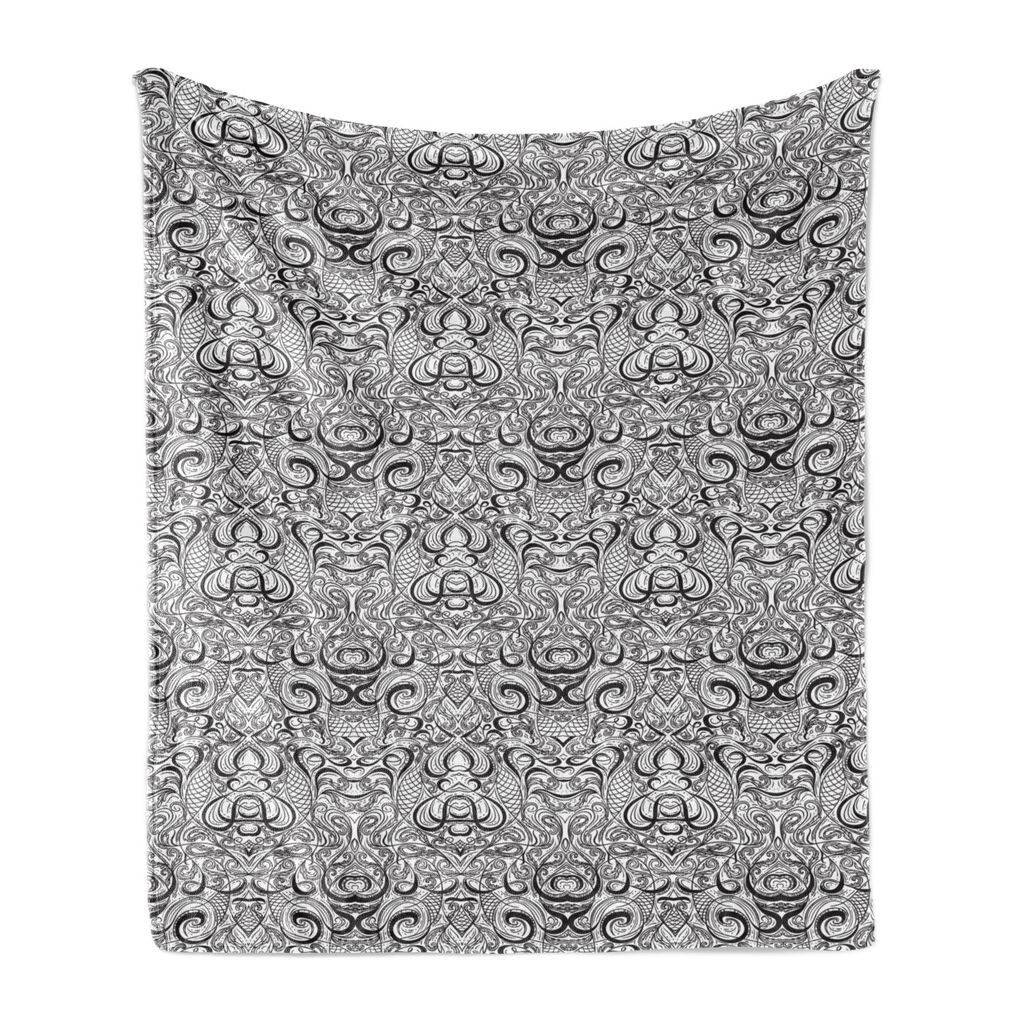 ABAKUHAUS Vintage Tribal Мягкое фланелевое флисовое одеяло, Викторианский завиток, уютный плюш для использования в помещении и на открытом воздухе, 125 x 175 см, угольно-серый и белый
ABAKUHAUS Vintage Tribal Мягкое фланелевое флисовое одеяло, Викторианский завиток, уютный плюш для использования в помещении и на открытом воздухе, 125 x 175 см, угольно-серый и белый