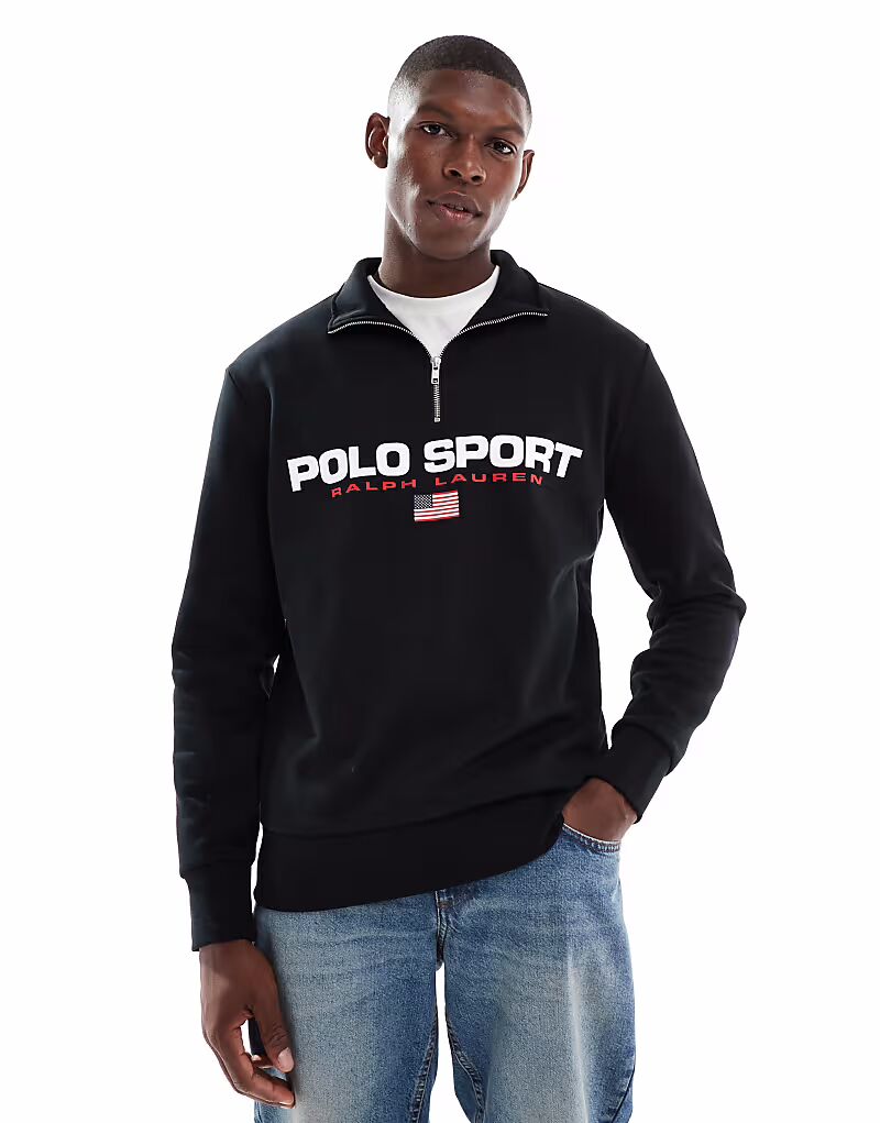 Спортивная толстовка с короткими рукавами и логотипом черного цвета Polo Ralph Lauren
Спортивная толстовка с короткими рукавами и логотипом черного цвета Polo Ralph Lauren