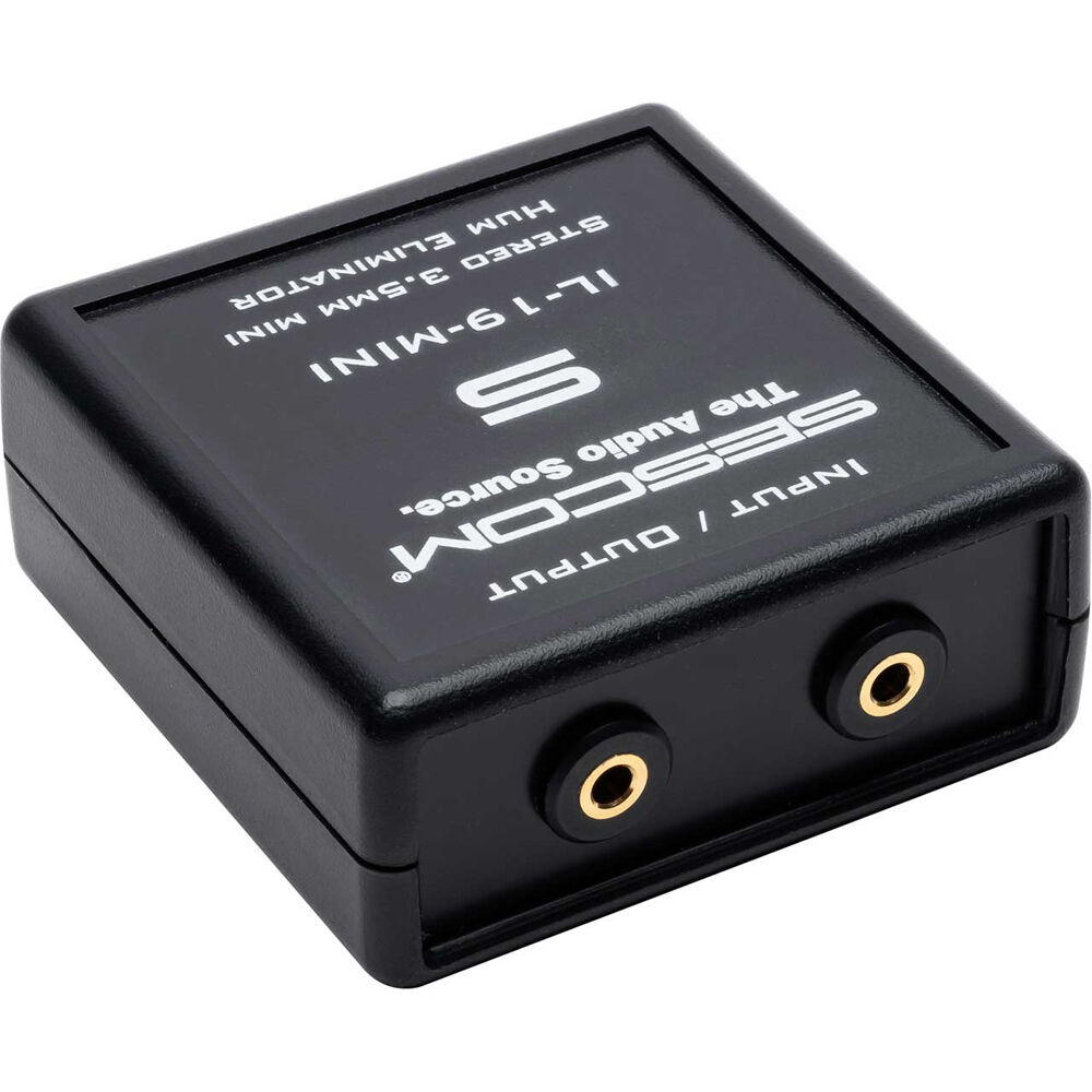 Sescom IL-19-MINI 3.5mm Stereo Mini I/O Hum Eliminator
Sescom IL-19-MINI 3.5mm Stereo Mini I/O Hum Eliminator