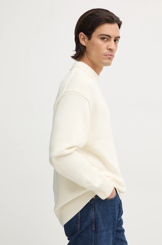 Свитер с добавлением шерсти Calvin Klein Jeans, бежевый 
Свитер с добавлением шерсти Calvin Klein Jeans, бежевый