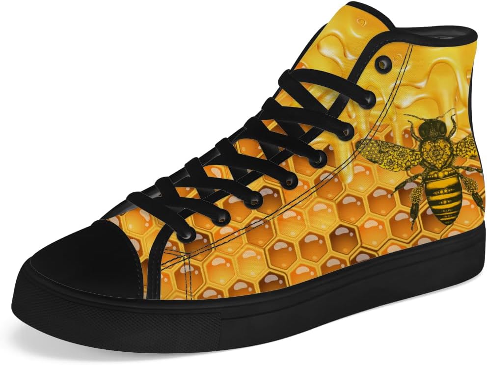 Мужские и женские высокие кеды Chebing с пчелой, тканевые кроссовки на шнуровке, повседневная обувь, желтый
Мужские и женские высокие кеды Chebing с пчелой, тканевые кроссовки на шнуровке, повседневная обувь, желтый