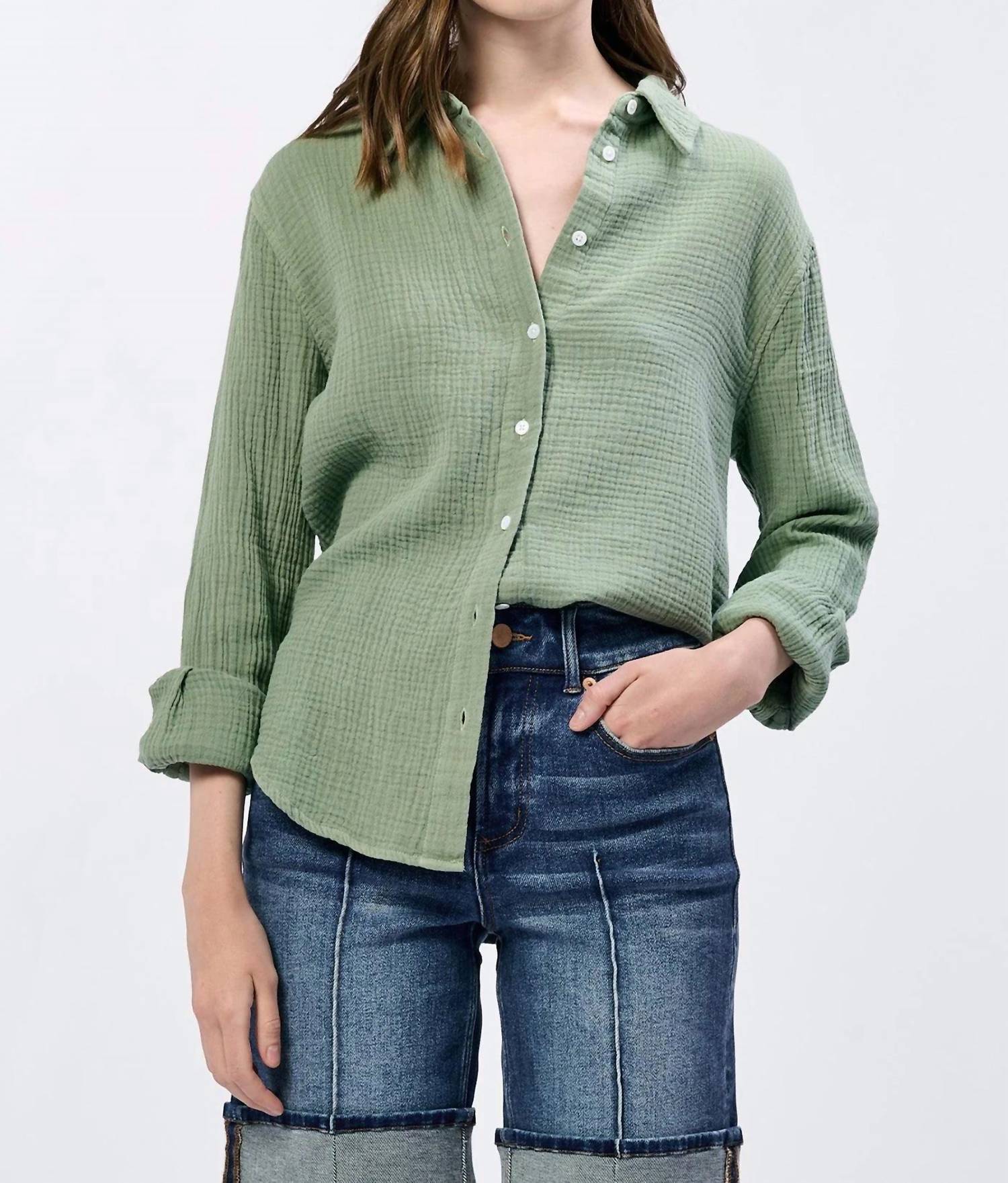 Gaia Поплиновая Рубашка в цвете айсберг зеленый DEAR JOHN DENIM
Gaia Поплиновая Рубашка в цвете айсберг зеленый DEAR JOHN DENIM