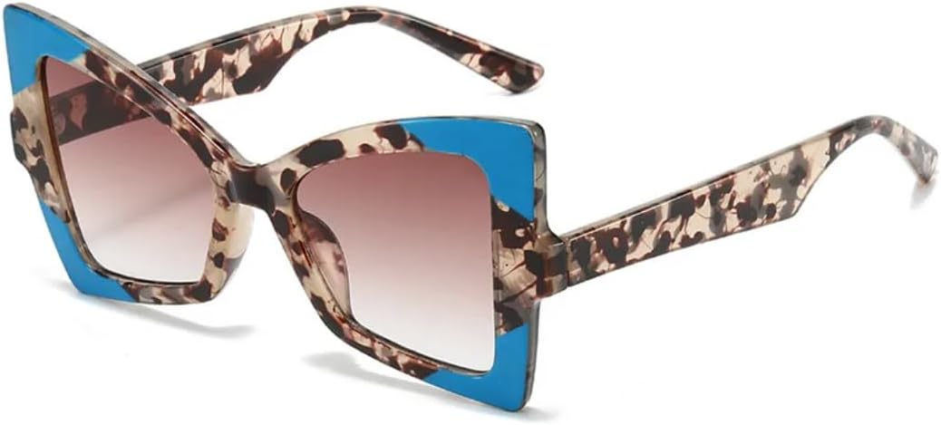 Ретро-солнцезащитные очки с градиентным леопардовым принтом «кошачий глаз» для женщин, контрастная оправа, панк-стиль, солнцезащитные очки для мужчин с защитой от УФ-излучения UV400 SZVVBKK, Blue Leopard Tea
Ретро-солнцезащитные очки с градиентным леопардовым принтом «кошачий глаз» для женщин, контрастная оправа, панк-стиль, солнцезащитные очки для мужчин с защитой от УФ-излучения UV400 SZVVBKK, Blue Leopard Tea