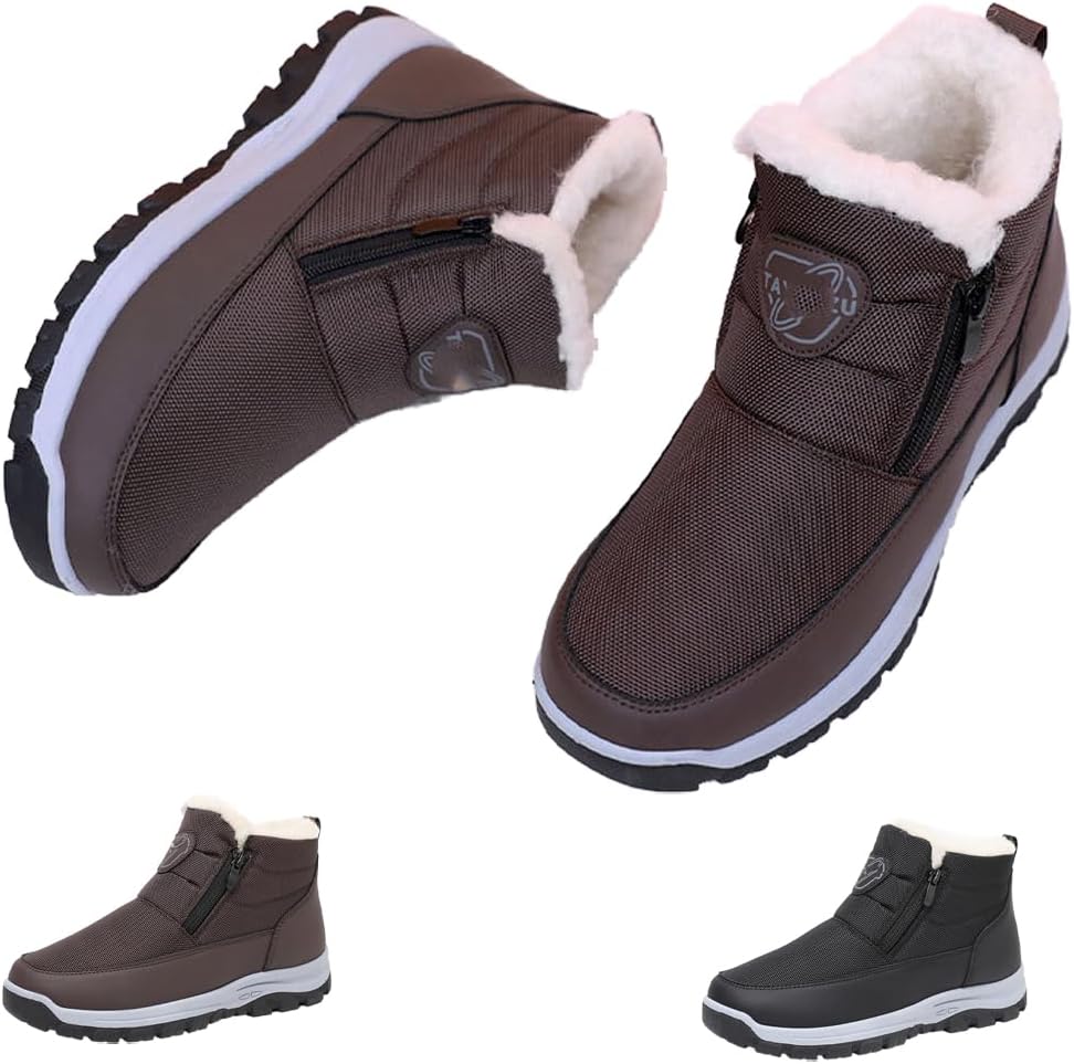 Мужские зимние ботинки для снега, водонепроницаемые - теплые зимние ботинки с меховой подкладкой, утепленные, противоскользящие, износостойкие мужские снежные ботинки для зимнего отдыха на улице Generic, Brown - a 10
Мужские зимние ботинки для снега, водонепроницаемые - теплые зимние ботинки с меховой подкладкой, утепленные, противоскользящие, износостойкие мужские снежные ботинки для зимнего отдыха на улице Generic, Brown - a 10