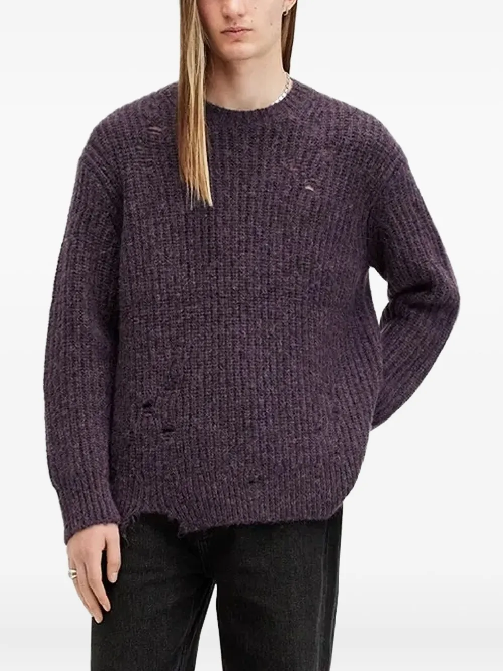 Потертый свитер Slane AllSaints, фиолетовый
Потертый свитер Slane AllSaints, фиолетовый