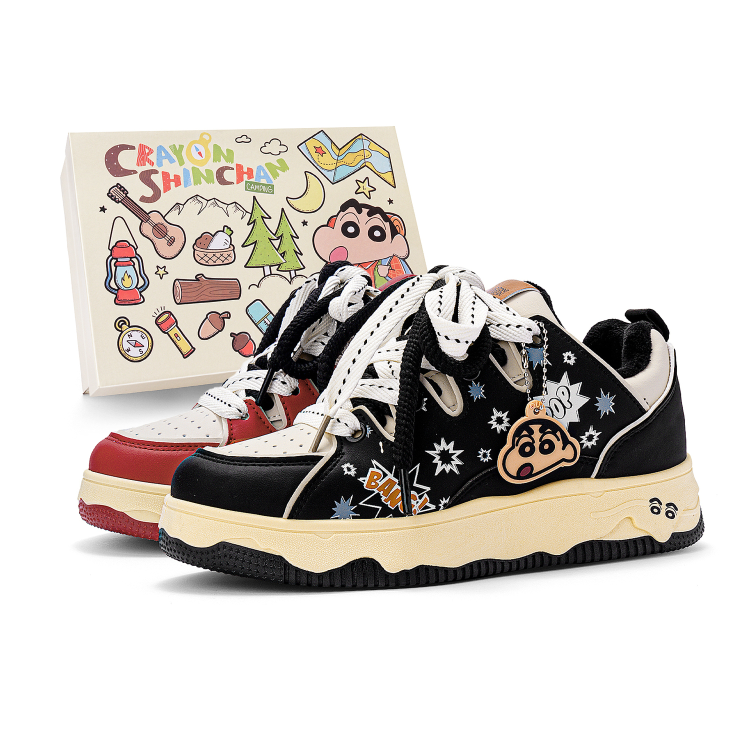 Crayon Shinchan Легкие дышащие низкие скейтерские кроссовки с эффектом увеличения роста унисекс черно-красные микс (с флисовой подкладкой) подарочный набор премиум
Crayon Shinchan Легкие дышащие низкие скейтерские кроссовки с эффектом увеличения роста унисекс черно-красные микс (с флисовой подкладкой) подарочный набор премиум