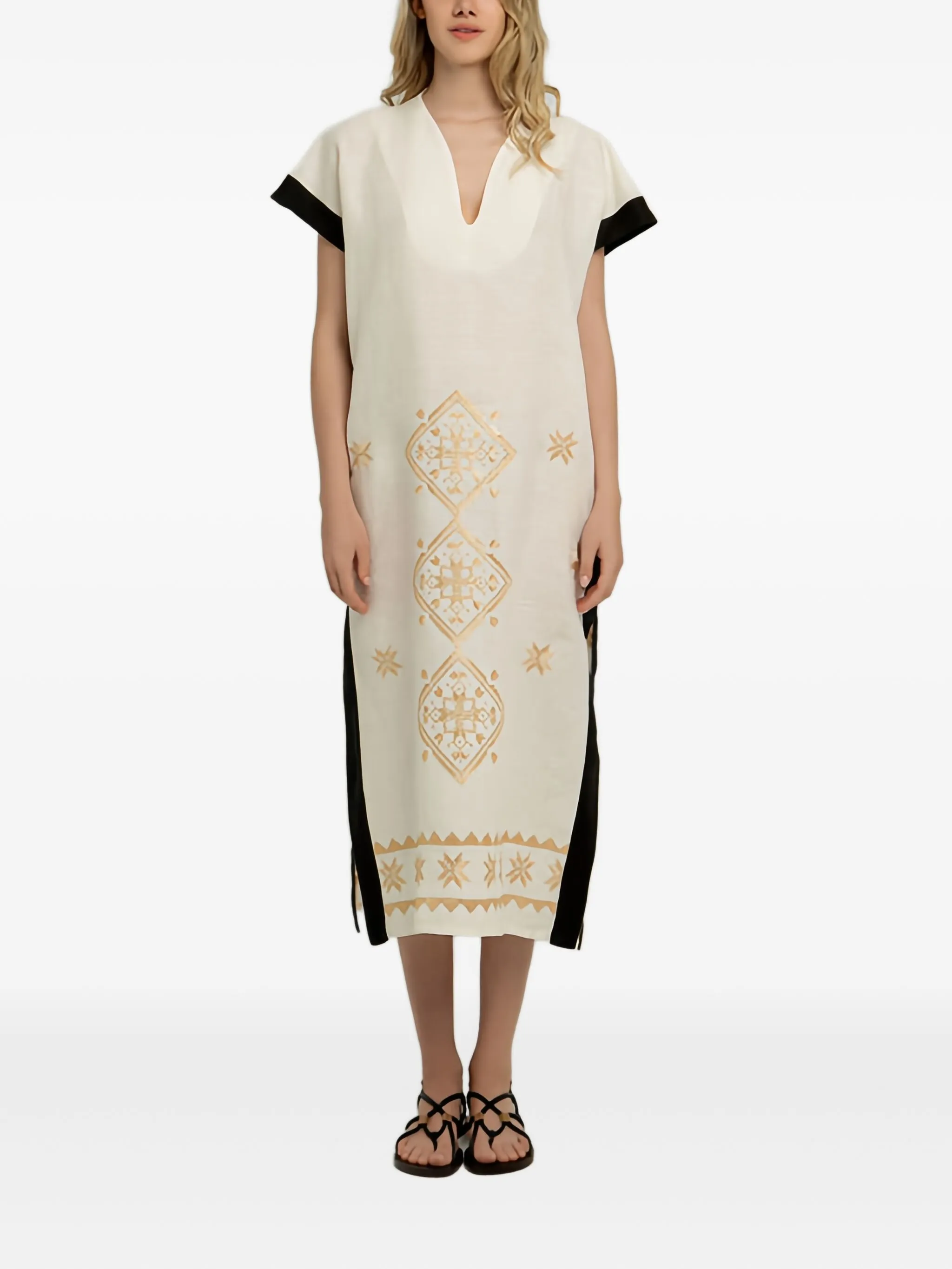 Платье миди с геометричной вышивкой Greek Archaic Kori, нейтральный
Платье миди с геометричной вышивкой Greek Archaic Kori, нейтральный