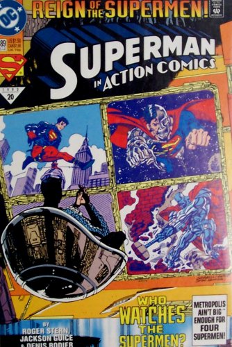 Superman in Action: Comic No. 689 June 1993 (Who Watches the Supermen) (DC Comics)
Superman in Action: Comic No. 689 June 1993 (Who Watches the Supermen) (DC Comics)