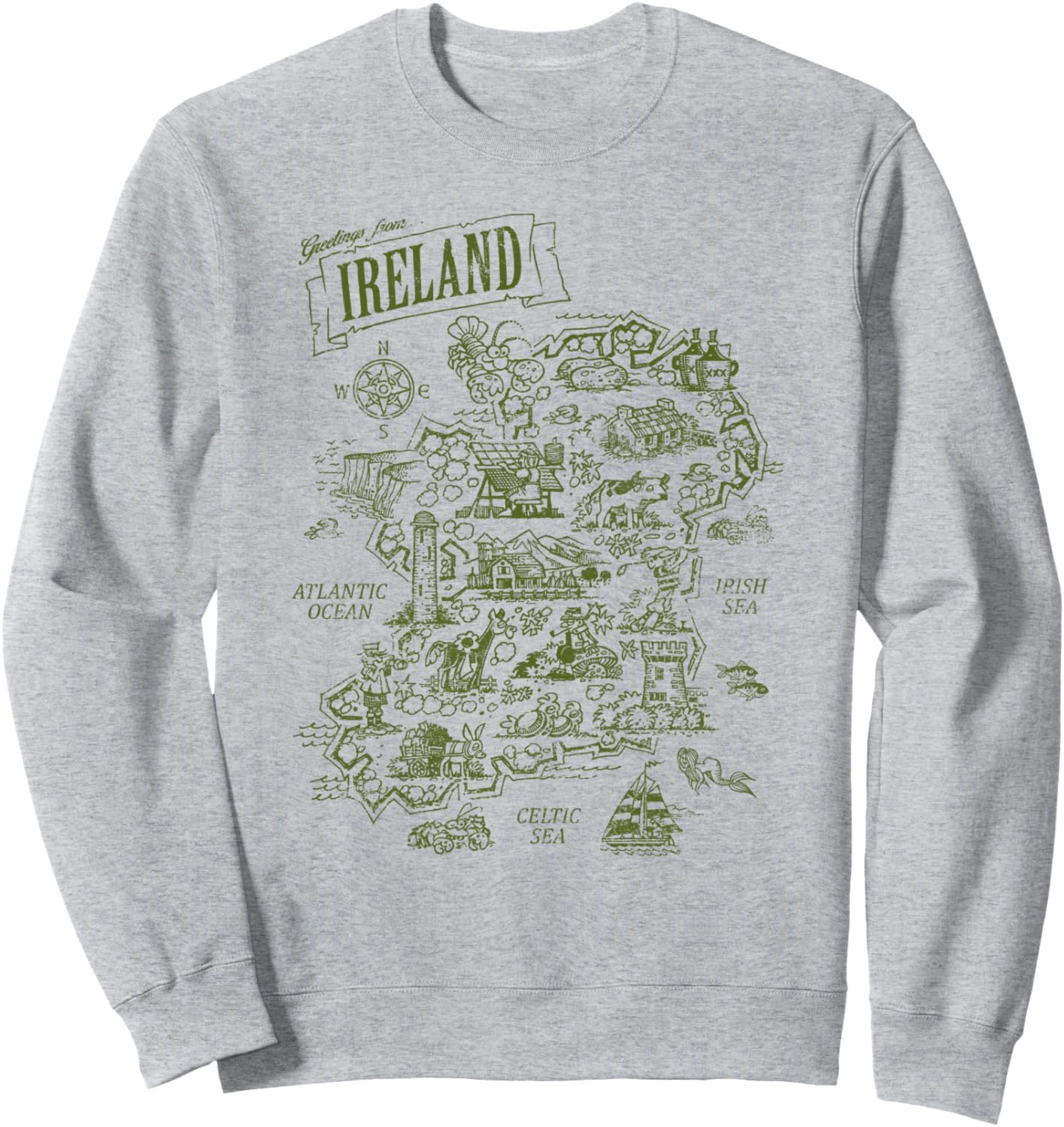 Модная толстовка с мультяшной картой Ирландии «Привет из Ирландии» Trendy Apparel, серый
Модная толстовка с мультяшной картой Ирландии «Привет из Ирландии» Trendy Apparel, серый
