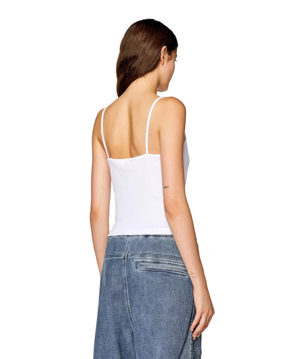 Женская футболка с бретелями и логотипом Diesel, белый
Женская футболка с бретелями и логотипом Diesel, белый