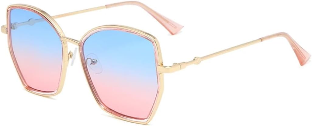 Модные солнцезащитные очки в крупной металлической оправе для женщин и мужчин, роскошные, для активного отдыха, летних путешествий, с защитой от УФ-излучения UV400 TKKTLLT, Gold Blue Pink
Модные солнцезащитные очки в крупной металлической оправе для женщин и мужчин, роскошные, для активного отдыха, летних путешествий, с защитой от УФ-излучения UV400 TKKTLLT, Gold Blue Pink