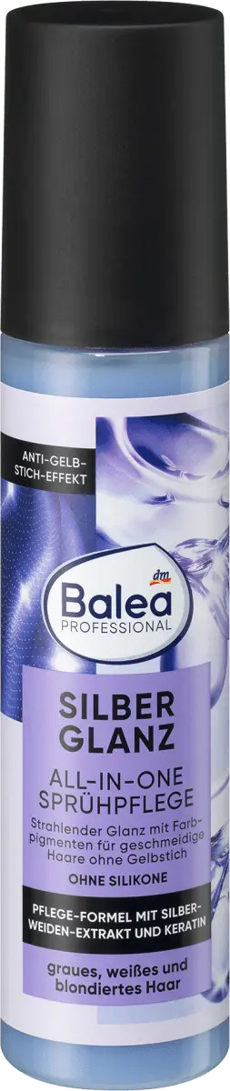 Спрей-уход за серебряным блеском 150 мл. Balea
Спрей-уход за серебряным блеском 150 мл. Balea