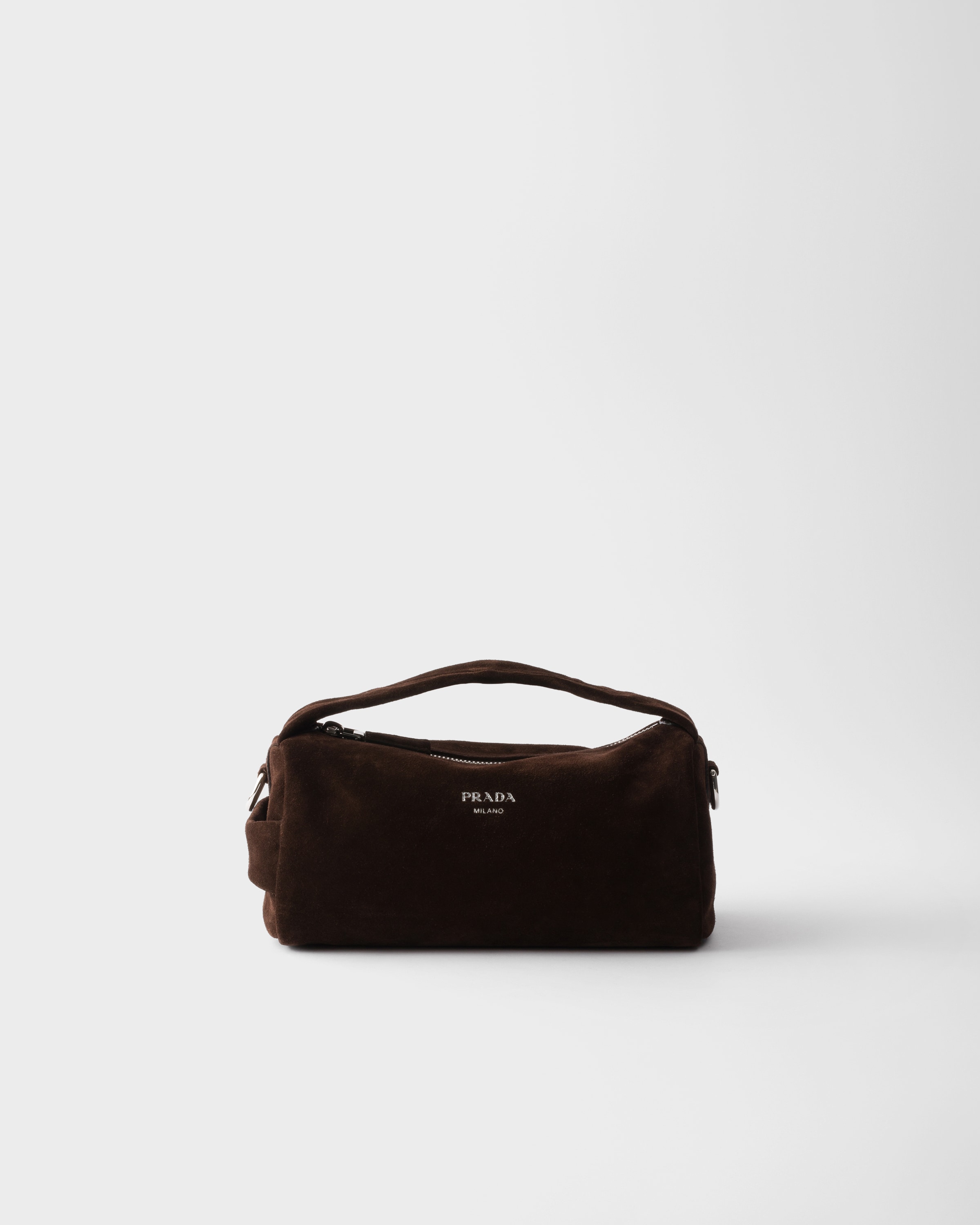 Сумка на плечо из замшевой кожи Prada, темно-коричневый
Сумка на плечо из замшевой кожи Prada, темно-коричневый