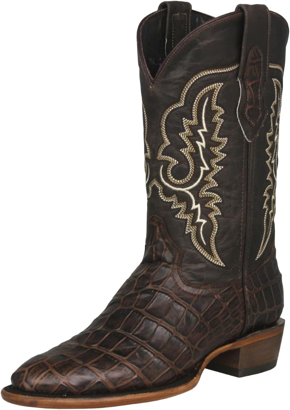 Мужские коричневые ковбойские сапоги Texas Legacy с принтом аллигатора и большой текстурой живота, круглый носок
Мужские коричневые ковбойские сапоги Texas Legacy с принтом аллигатора и большой текстурой живота, круглый носок