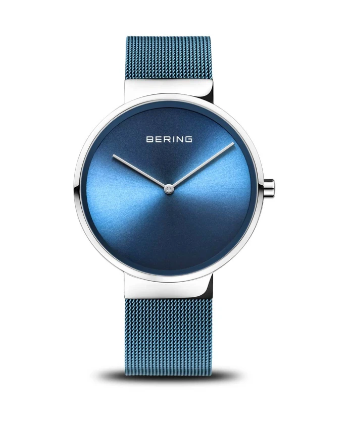 Наручные часы классический серебристый блестящий браслет из нержавеющей стали и сапфировое стекло 14539-308 Bering, синий
Наручные часы классический серебристый блестящий браслет из нержавеющей стали и сапфировое стекло 14539-308 Bering, синий