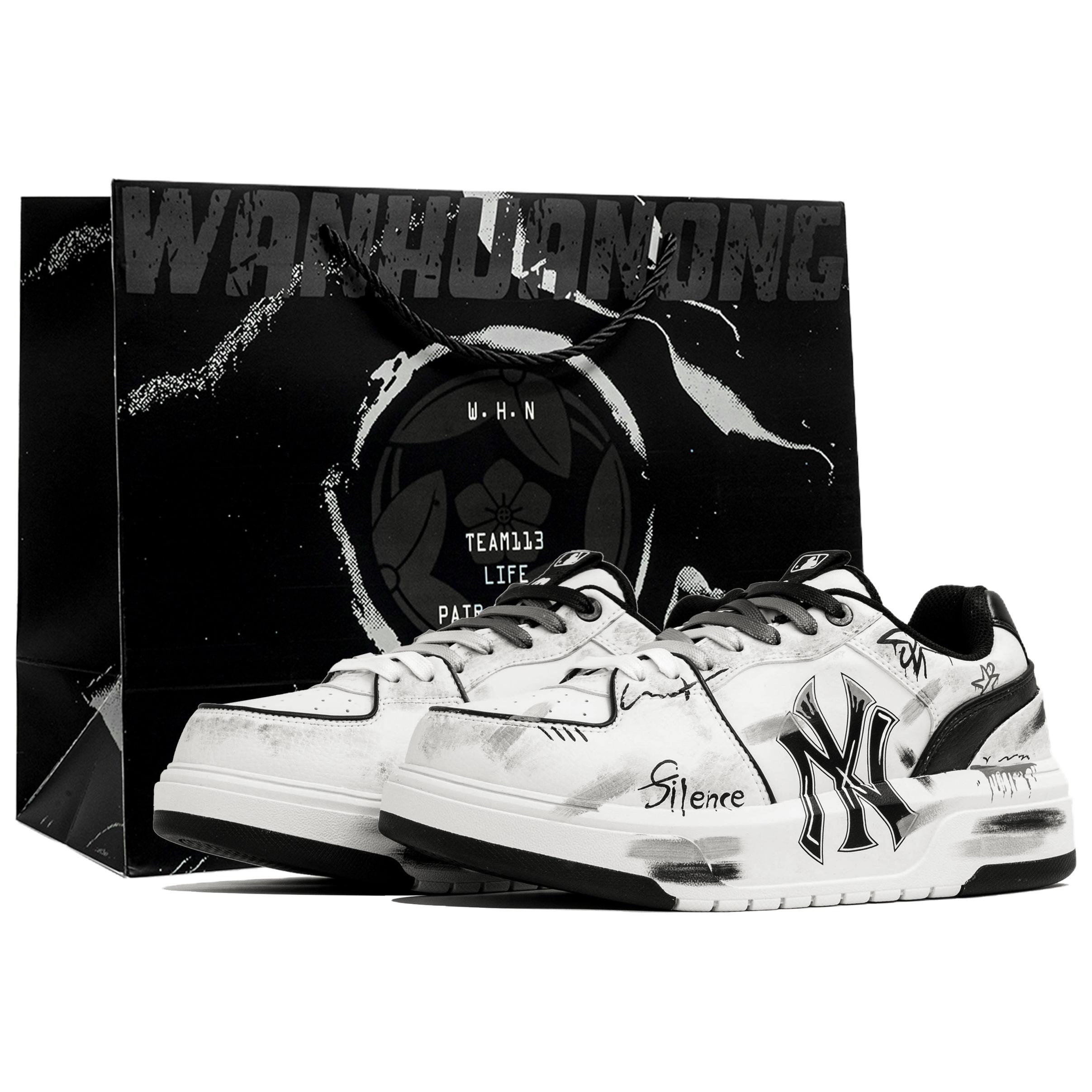 MLB Толстые кеды для скейтбординга Wan Hua Nong, Shou, Shopping Bag, износостойкие, низкие, унисекс, черный с белыми
MLB Толстые кеды для скейтбординга Wan Hua Nong, Shou, Shopping Bag, износостойкие, низкие, унисекс, черный с белыми