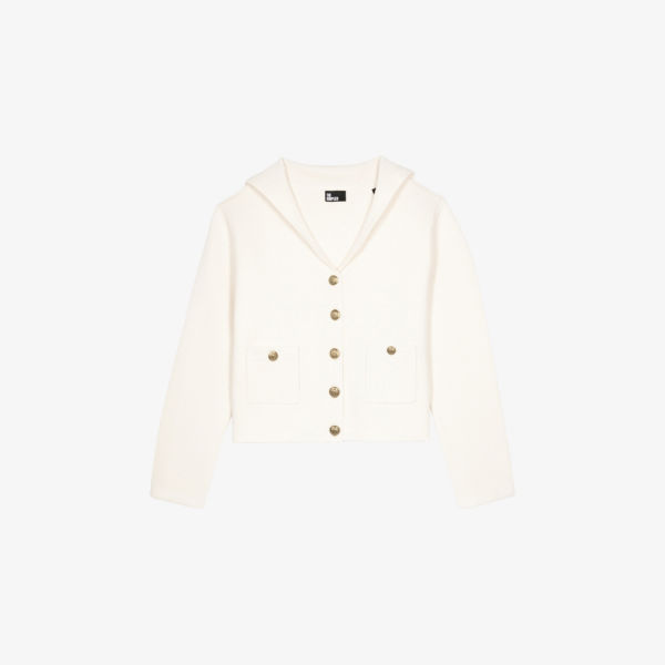 Кардиган The Kooples с широким воротником, экрю
Кардиган The Kooples с широким воротником, экрю