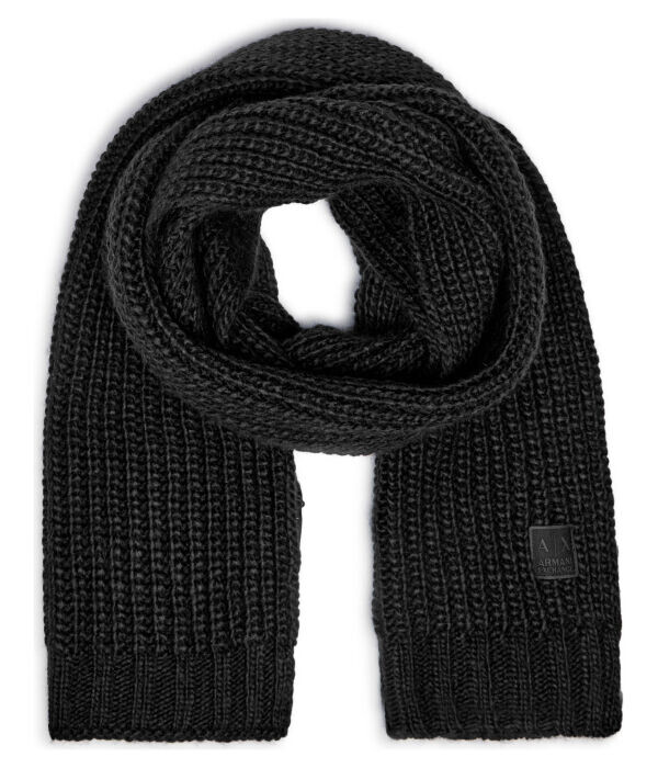 Шарф мужской Armani Exchange вязаный с добавлением шерсти, черный
Шарф мужской Armani Exchange вязаный с добавлением шерсти, черный