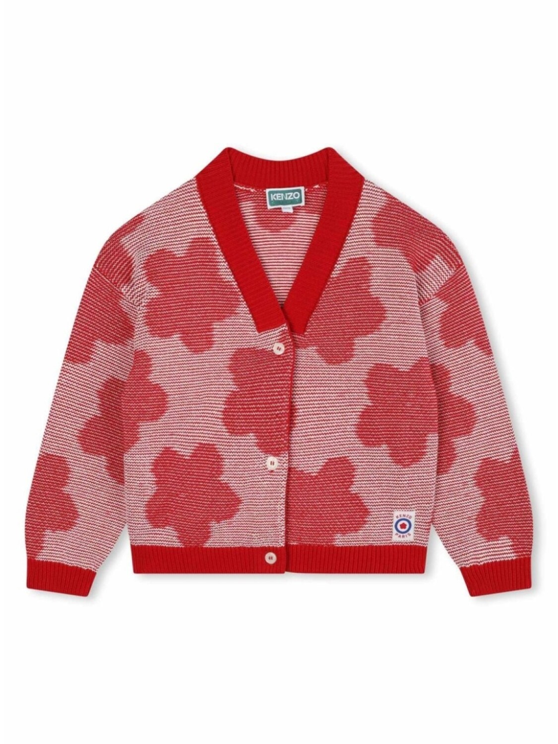 Kenzo Kids кардиган с V-образным вырезом и узором, красный
Kenzo Kids кардиган с V-образным вырезом и узором, красный