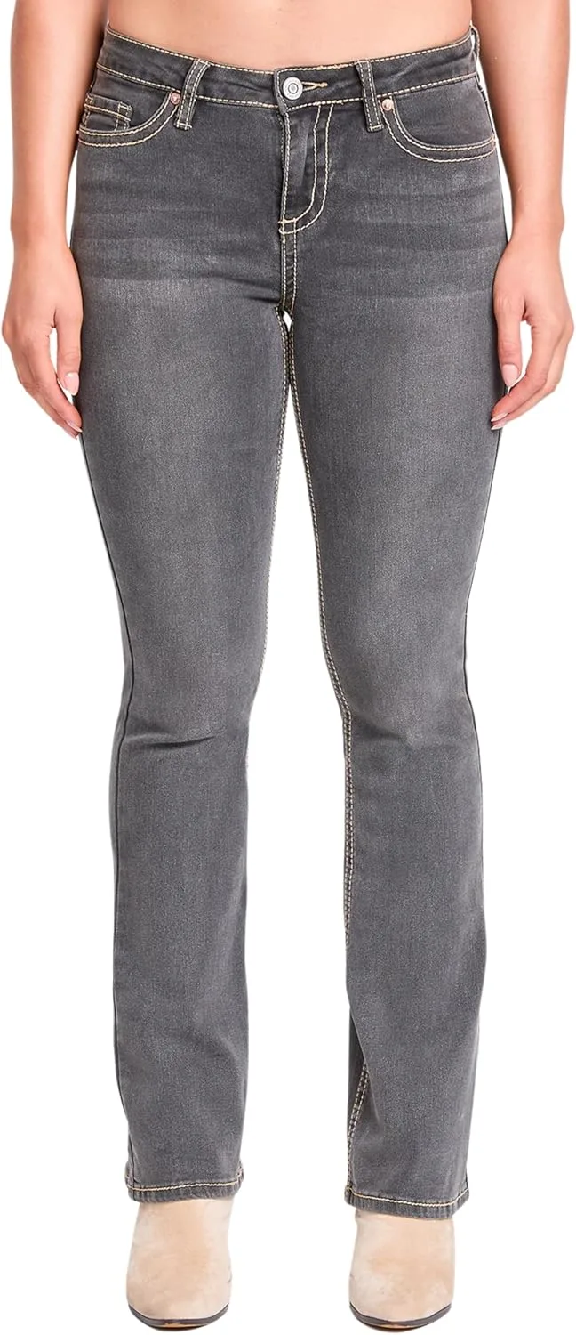 YMI Women's Mid Rise Heavy Stitch Embroidered Bootcut
YMI Women's Mid Rise Heavy Stitch Embroidered Bootcut