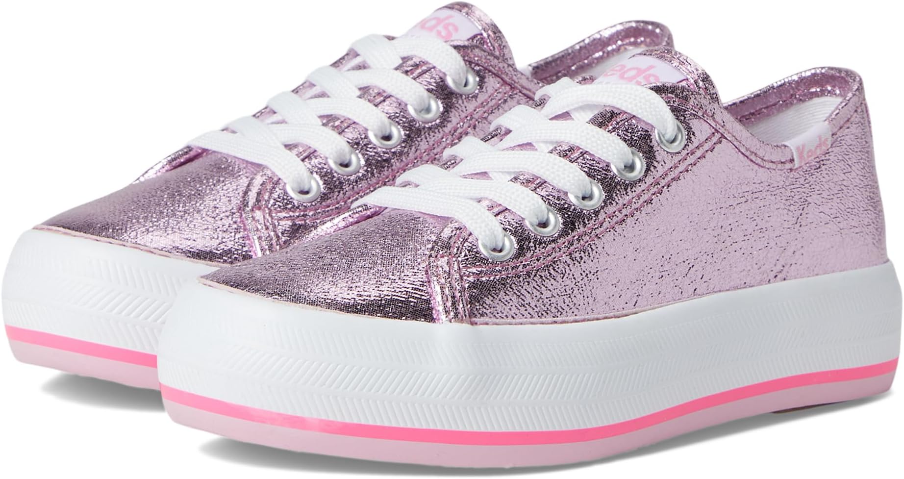 Кроссовки Keds Kids Triple Up Bottom Stripe, Pink Metallic
Кроссовки Keds Kids Triple Up Bottom Stripe, Pink Metallic