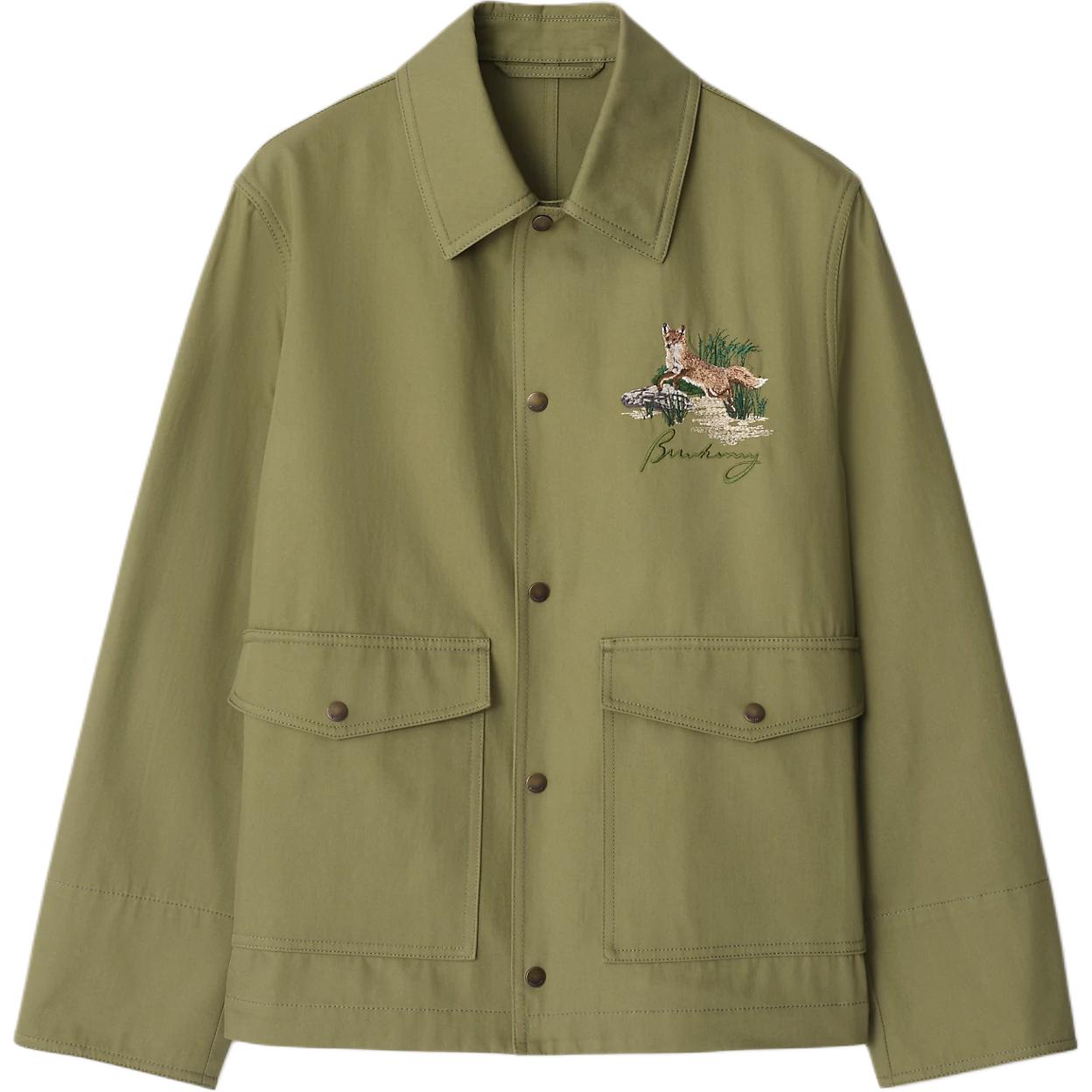 Куртка на пуговицах с вышитым логотипом Fox Burberry, оливковый
Куртка на пуговицах с вышитым логотипом Fox Burberry, оливковый