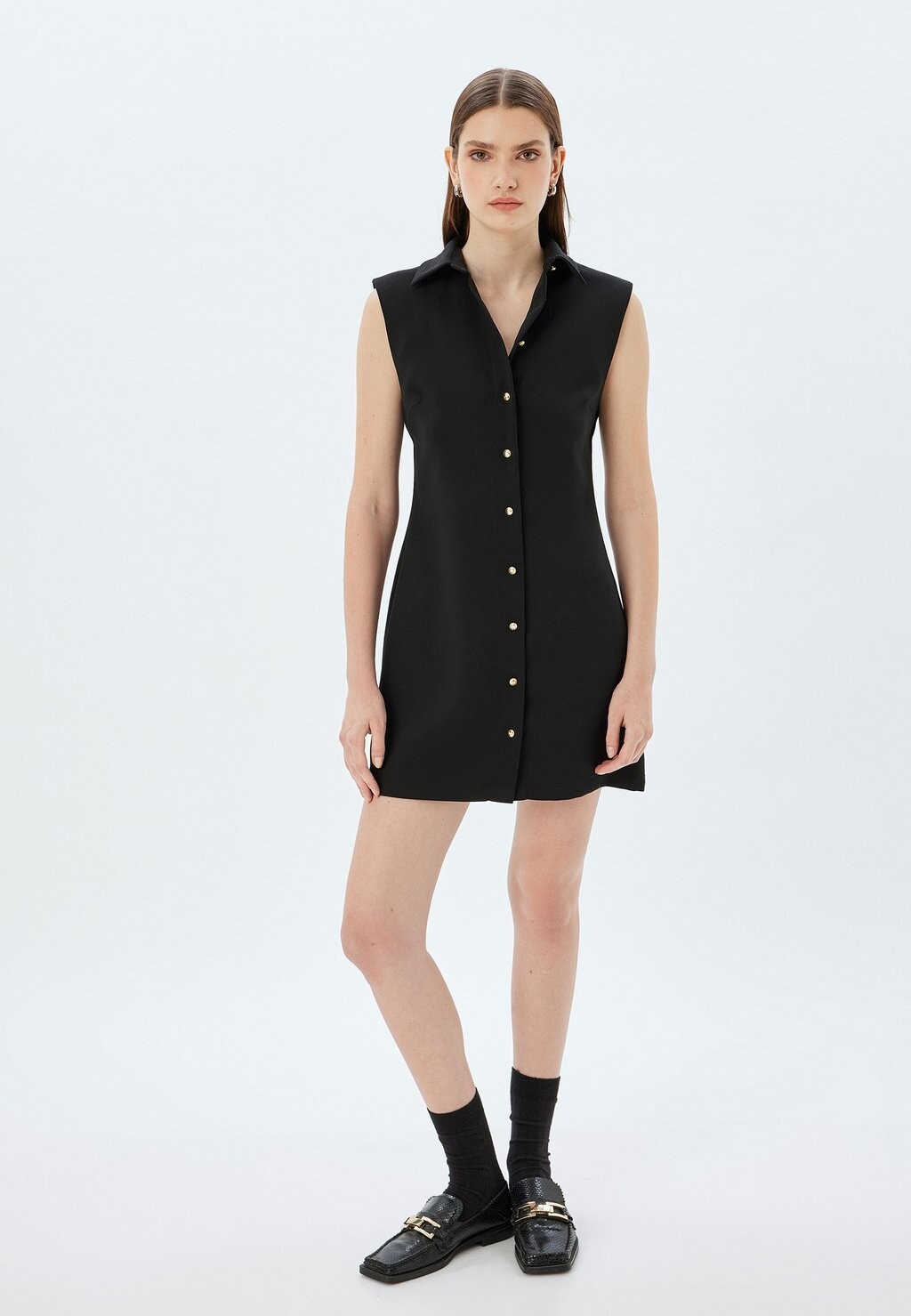 Платье-рубашка Koton, черный
Платье-рубашка Koton, черный