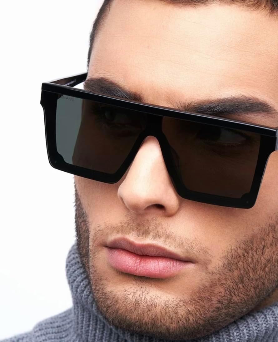 Солнцезащитные очки в квадратной оправе | Женские солнцезащитные очки в крупной оправе, модные классические | Черная оправа и черные линзы с золотой эмблемой - Черные SG Essentials, Black
Солнцезащитные очки в квадратной оправе | Женские солнцезащитные очки в крупной оправе, модные классические | Черная оправа и черные линзы с золотой эмблемой - Черные SG Essentials, Black