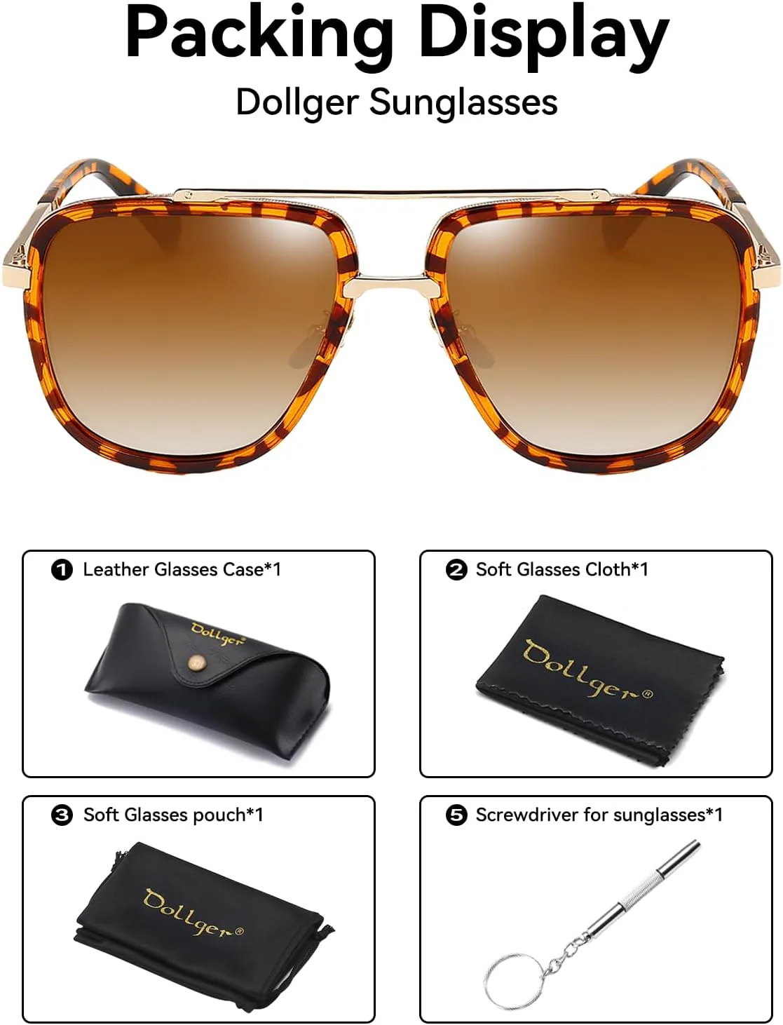 Солнцезащитные очки-авиаторы Dollger увеличенного квадратного размера для мужчин, модель «пилот», золотистая оправа, ретро-стиль, A6-leopard Frame/Gradient Brown Lens
Солнцезащитные очки-авиаторы Dollger увеличенного квадратного размера для мужчин, модель «пилот», золотистая оправа, ретро-стиль, A6-leopard Frame/Gradient Brown Lens