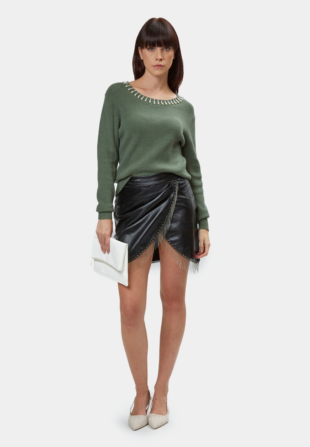 Джемпер FAKE PEARLS CREW-NECK INFLUENCER, хаки
Джемпер FAKE PEARLS CREW-NECK INFLUENCER, хаки