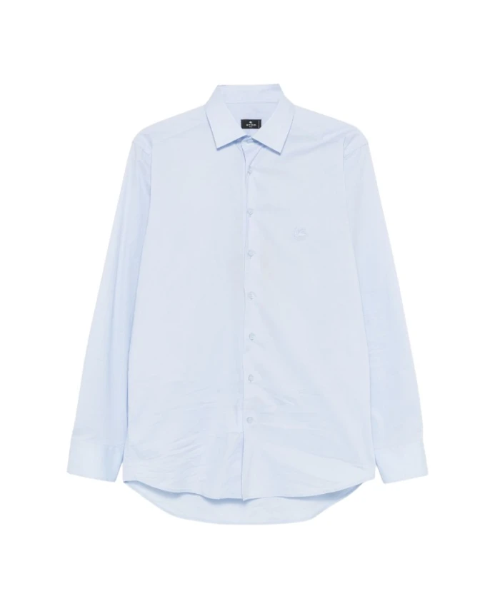 Синяя рубашка с вышитым логотипом Etro, синий
Синяя рубашка с вышитым логотипом Etro, синий