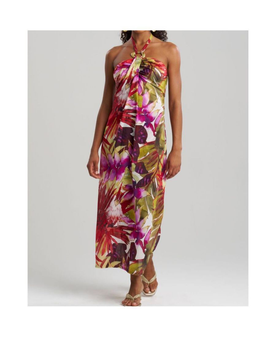 Женское длинное платье-макси RAINFOREST с бретелькой через шею и латунным кольцом Natori, Multi
Женское длинное платье-макси RAINFOREST с бретелькой через шею и латунным кольцом Natori, Multi